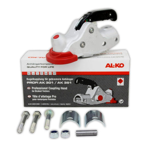 Acoplamiento AL-KO AK 301 3000 kg vista frontal para bola de remolque 50 mm estructura galvanizada
