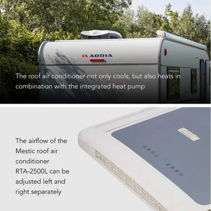 Aire acondicionado de techo RTA 2500 L montaje en techo caravana instalación