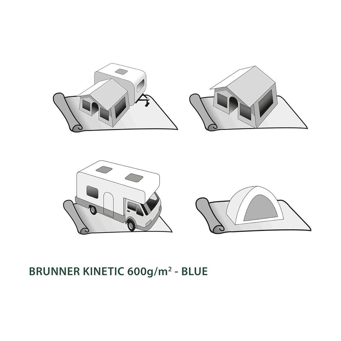Alfombra de avancé BRUNNER Kinetic Veranda 600 apta para caravana, tienda de campaña, avancé y autocaravana
