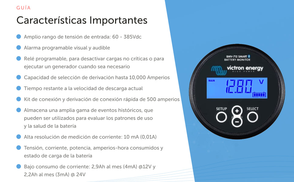 Victron Energy BMV-712 Monitor de Batería Smart (Negro)