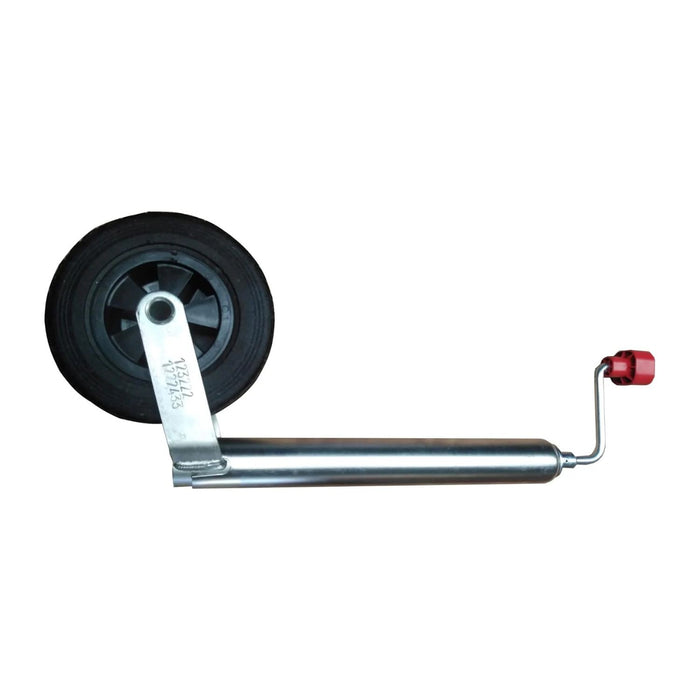 Vista lateral de la rueda jockey AL-KO 200x50 para caravanas y remolques