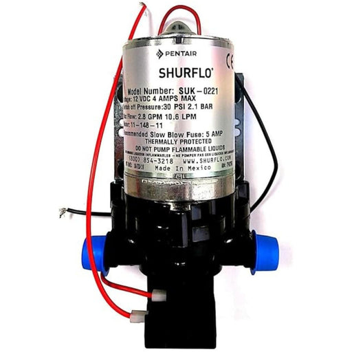 Bomba de agua Shurflo 12V 30 PSI vista frontal