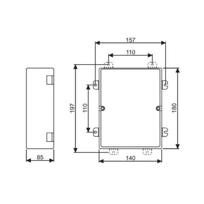 Dimensiones y medidas del cargador de batería fijo 10A CBE 510
