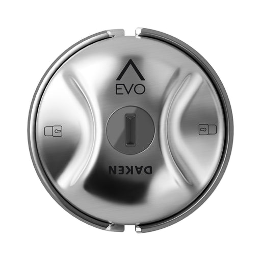 Cerradura antirrobo DAKEN Saturn Evo Inox vista frontal acero inoxidable
