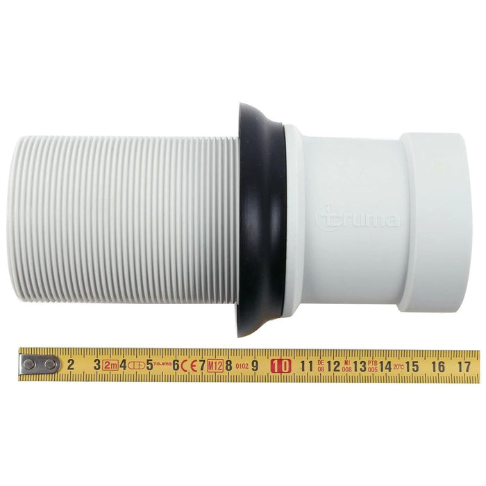 Chimenea Truma AK3 para caravanas vista lateral con medidas y dimensiones