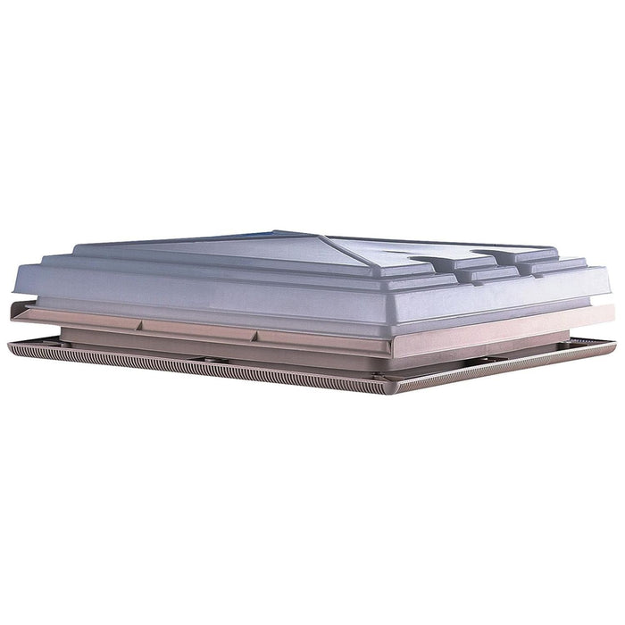 Claraboya de 28x28 cm para caravana y autocaravana con apertura por asa y marco interior beige
