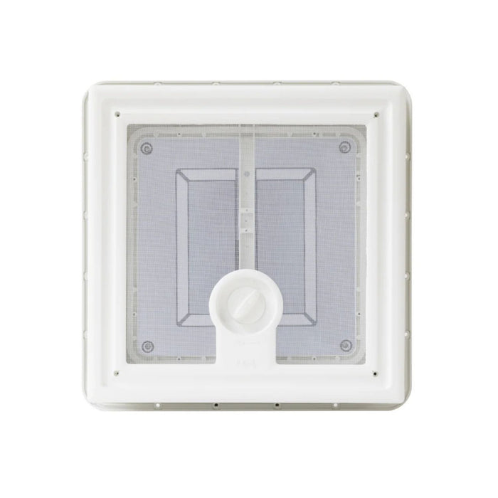 Vista interior de la claraboya Fiamma Vent 40 Blanca con mosquitera integrada
