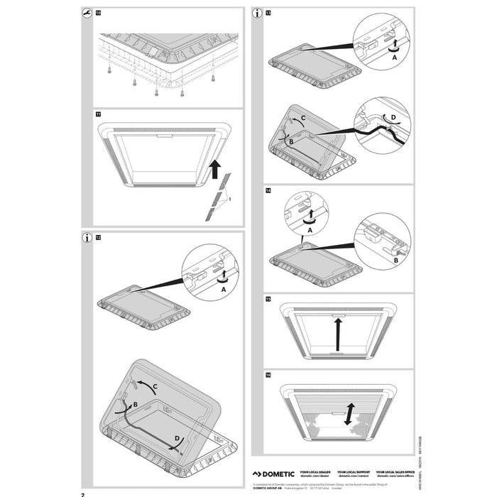 Instrucciones de instalación claraboya Dometic Heki 2 paso a paso