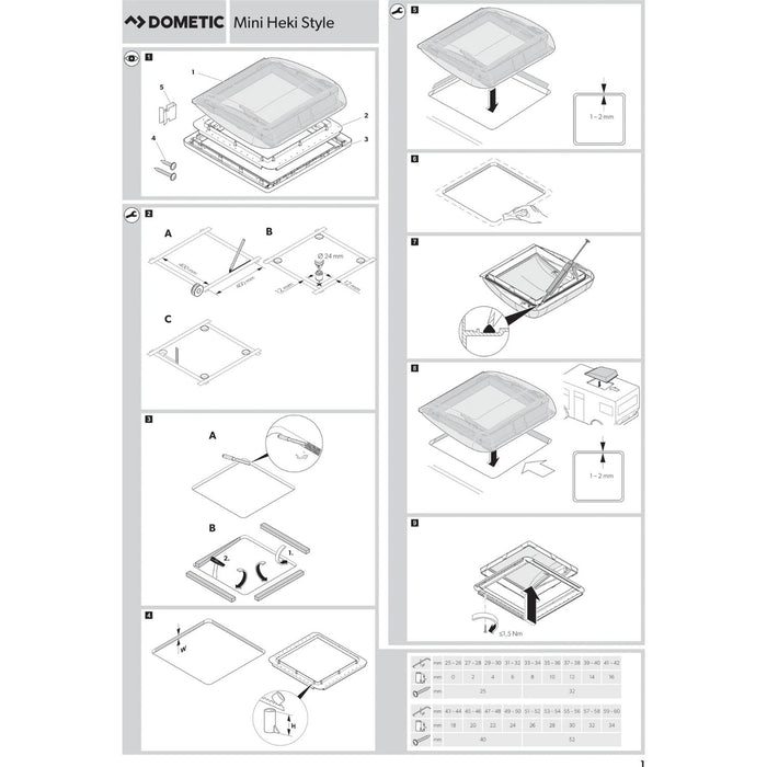 Claraboya Dometic Mini Heki Style vista interior con mosquitera y oscurecedor.