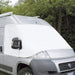 Fiamma Converglass XL para Ducato instalado, protector exterior de parabrisas y cabina