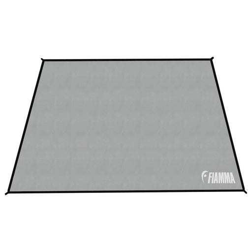 Vista superior de la alfombra Fiamma Patio 290 gris para toldos de autocaravana