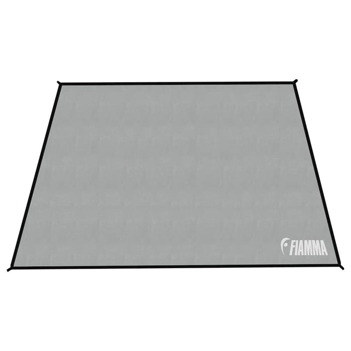 Vista superior de la alfombra Fiamma Patio 290 gris para toldos de autocaravana