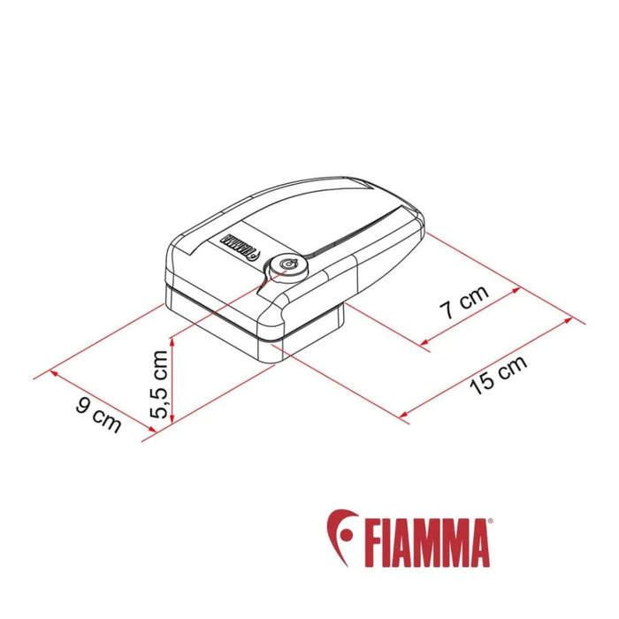 Dimensiones técnicas de la cerradura de seguridad Fiamma Safe Door