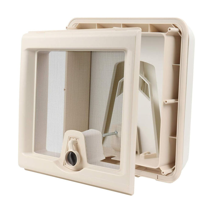 Vista interior desmontada de la claraboya Fiamma Vent 28 blanca