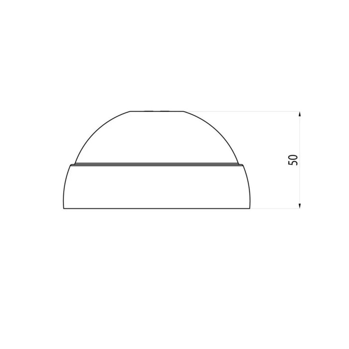 Plano lateral de la cerradura Meroni UFO3 Smart Duo blanca con medidas técnicas