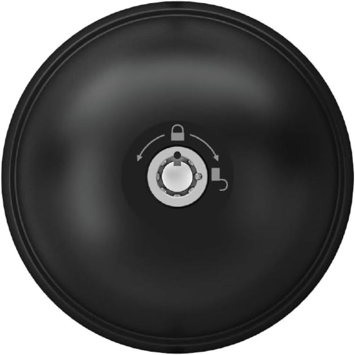 Meroni UFO3 Smart Duo negro cerradura antirrobo para furgoneta vista frontal detalle del sistema de cierre