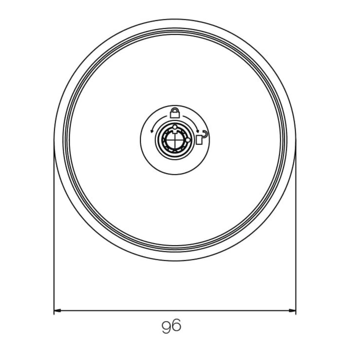 Dimensiones de la cerradura de seguridad Meroni UFO3 Smart Duo negro para furgoneta
