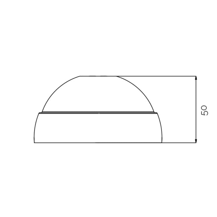 Esquema técnico con medidas de la cerradura antirrobo Meroni UFO3 Smart Duo negro