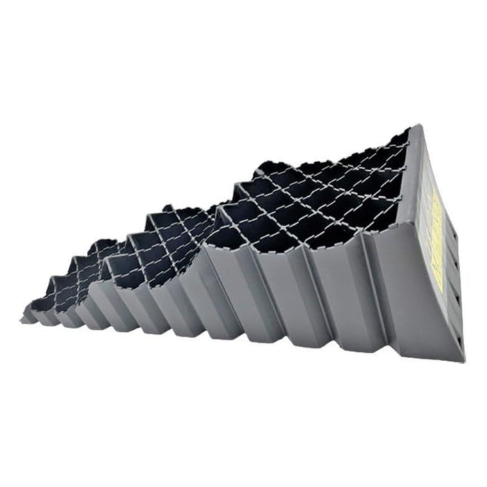 Vista lateral del calzo Milenco Trident para nivelación