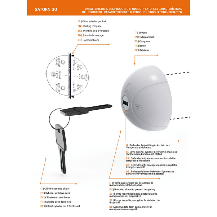 Serrure Antivol DAKEN Saturn GO pour Fourgonnettes