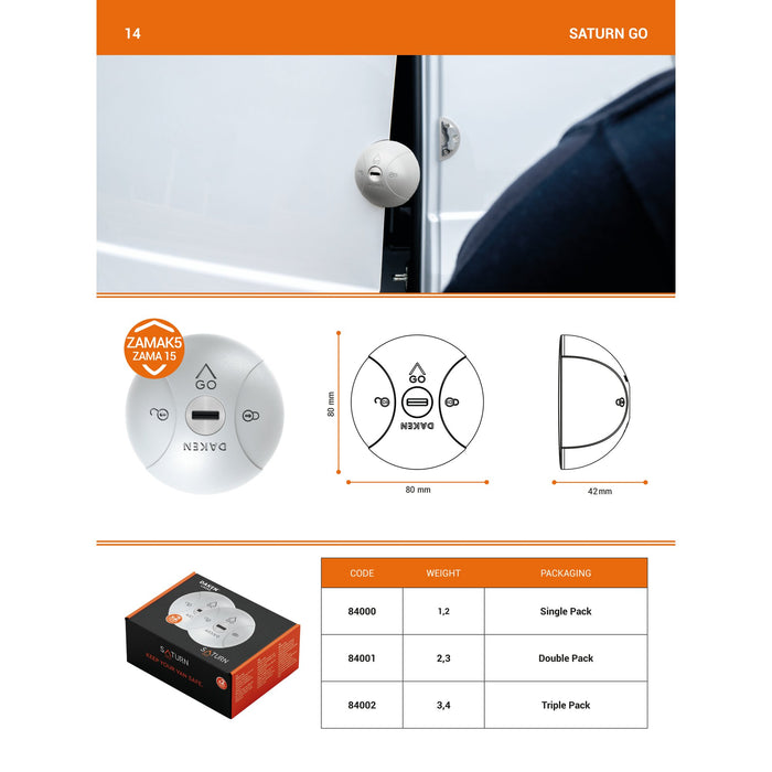 Serrure Antivol DAKEN Saturn GO pour Fourgonnettes