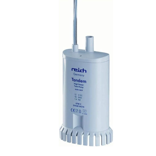 Bomba de agua sumergible Reich Tandem 19 litros 12V para caravanas y autocaravanas