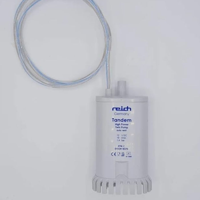 Bomba sumergible Reich Tandem 19 litros con cable eléctrico para sistemas de agua