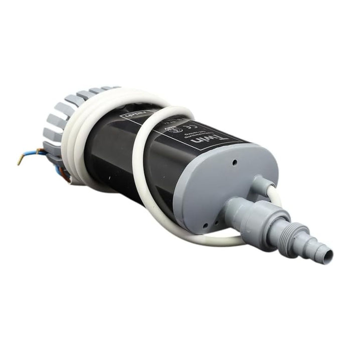 Vista lateral de la bomba de agua sumergible Reich Twin 19 litros con cable enrollado