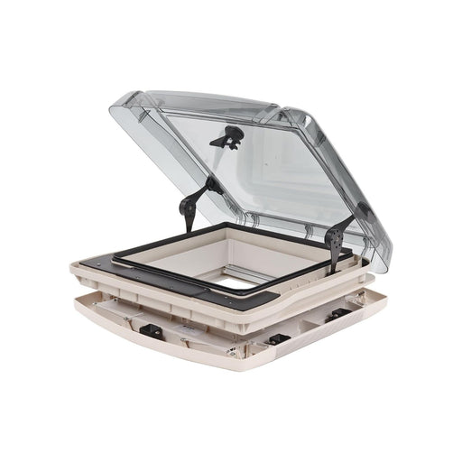 Claraboya de techo Remis Remitop Vario II 40x40 abierta con cúpula transparente