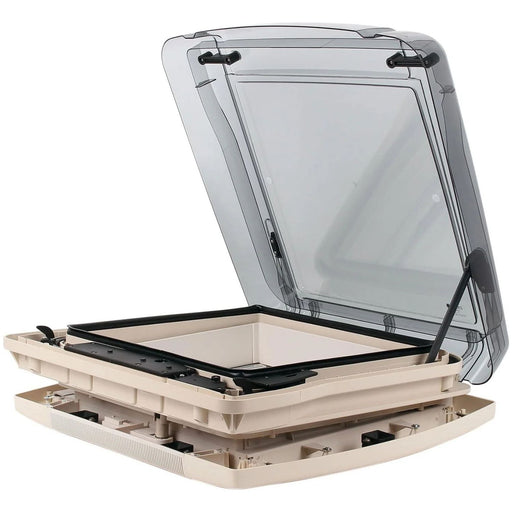 Claraboya Remis Remitop Vario II 40x40 cm abierta con brazo elevador