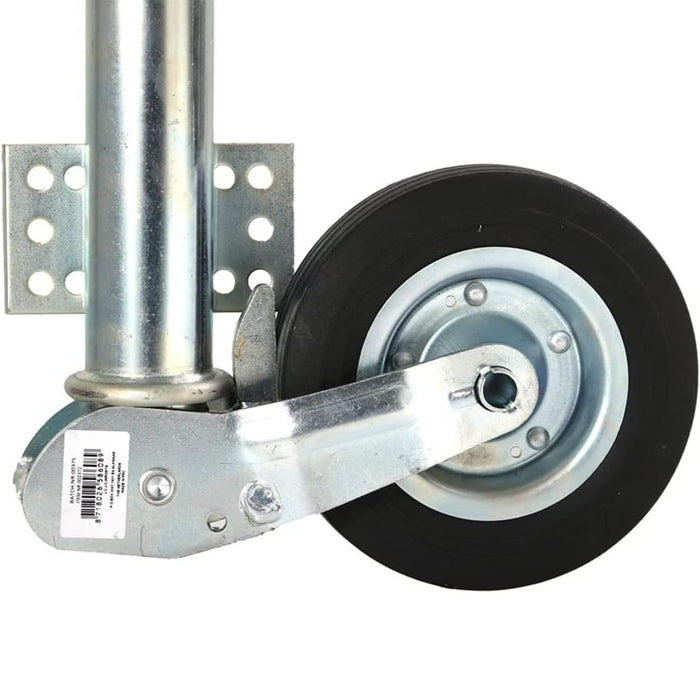 Detalle de la rueda y el sistema de anclaje de la rueda jockey automática 400 kg