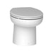 Rendering der elektrischen Bordtoilette Sanimarin 31 in Weiß von vorn und leicht seitlich, Deckel geschlossen