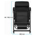 Medidas de la silla plegada Brunner Skye 3D: 106,5 cm de alto por 60,5 cm de ancho