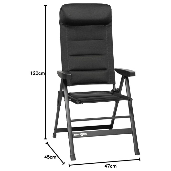 Dimensiones de la silla Brunner Skye 3D abierta: 120 cm de alto, 47 cm de ancho y 45 cm de profundidad