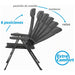 Silla reclinable de camping Brunner Skye 3D con 6 posiciones desde lectura hasta relax tumbona