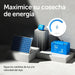 Sistema de energía solar con regulador Victron SmartSolar MPPT 100/15, panel solar y batería de litio Victron.