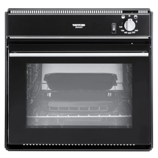 Vista frontal del horno-grill Thetford Duplex de 36 litros para caravanas y autocaravanas