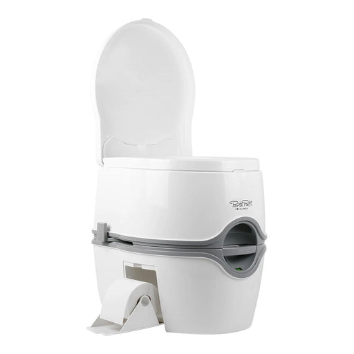 Inodoro portátil Thetford Porta Potti 565P en color blanco con compartimento de papel higiénico integrado
