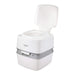 Thetford Porta Potti Qube 165 inodoro químico portátil con tapa abierta