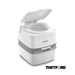 Inodoro portátil Thetford Porta Potti Qube 365 con tapa abierta y diseño de gran capacidad