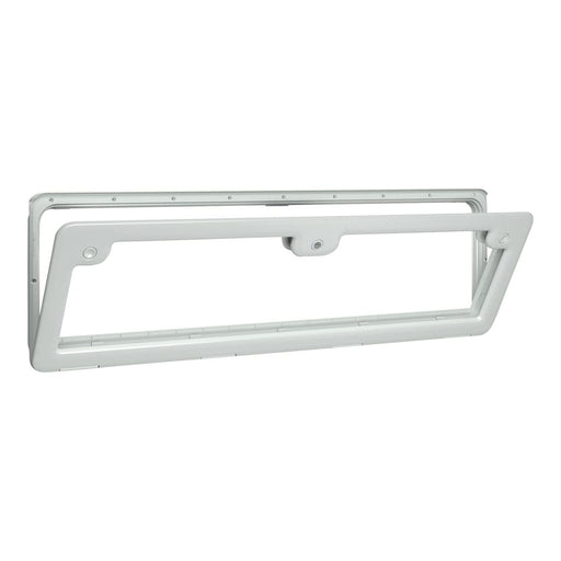 Puerta de servicio Thetford modelo 7 blanca para caravana o autocaravana, vista frontal