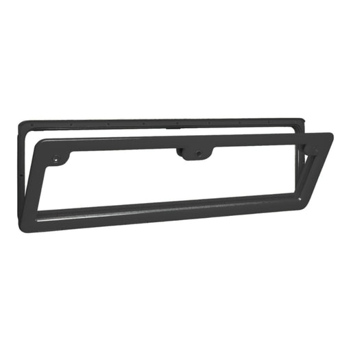 Puerta de servicio Thetford modelo 7 negro para caravana o autocaravana, vista frontal