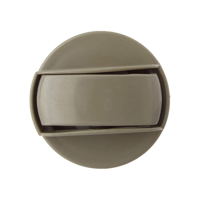 Vista superior de la válvula automática Thetford para depósitos de casete de inodoros portátiles.