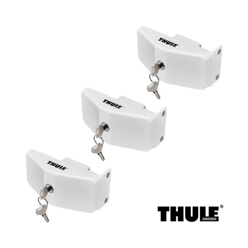Pack de tres bloqueadores de puerta Thule Door Frame Lock con llaves incluidas.