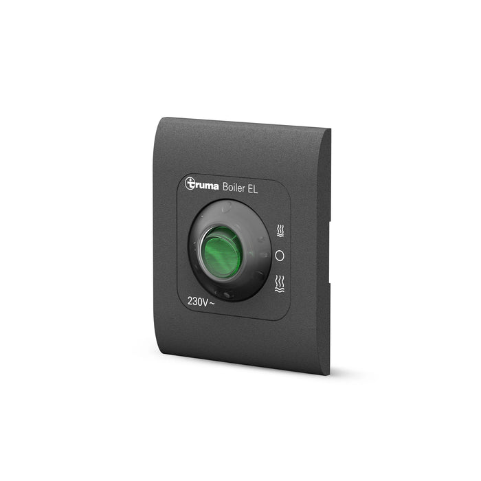 Bedieningspaneel met groen controlelampje en opschrift Boiler EL, bij de set inbegrepen