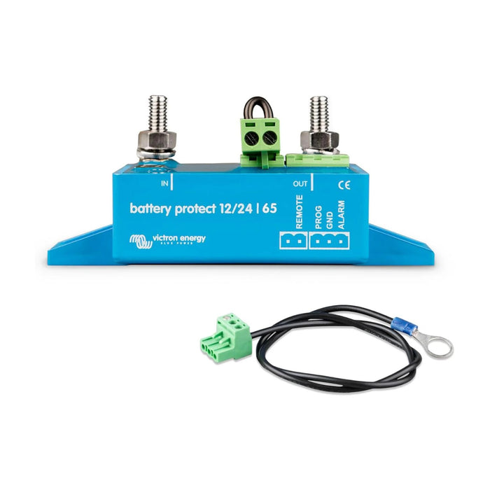 Protector de batería Victron BatteryProtect 12/24V 65A con conectores y cable incluido