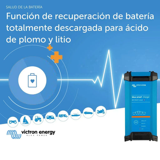 Cargador Victron Blue Smart 24V 16A con función de recuperación de baterías descargadas