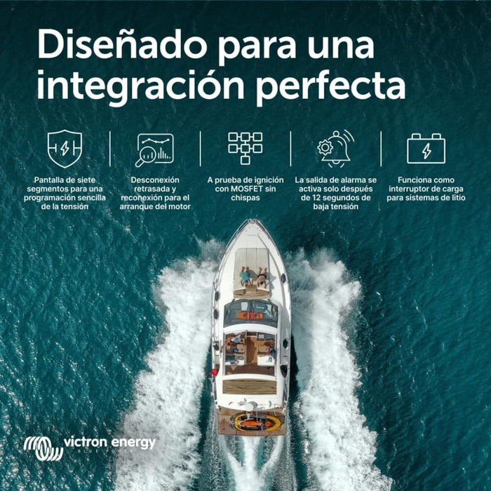 Victron Energy BatteryProtect 12/24V 65A diseñado para una integración perfecta en sistemas náuticos
