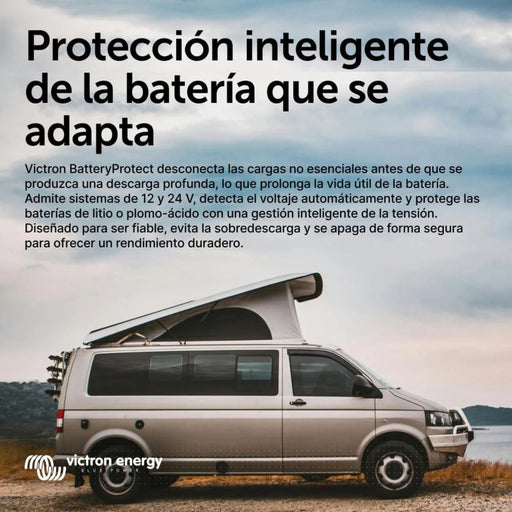 Protección inteligente de la batería con Victron BatteryProtect 12/24V 65A en vehículo camper