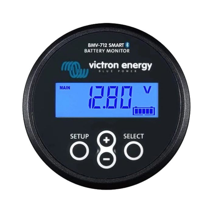 Vista frontal del monitor de batería Victron Energy BMV-712 Smart color negro